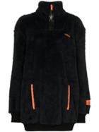Heron Preston Half-zip Fleece Jumper - Black