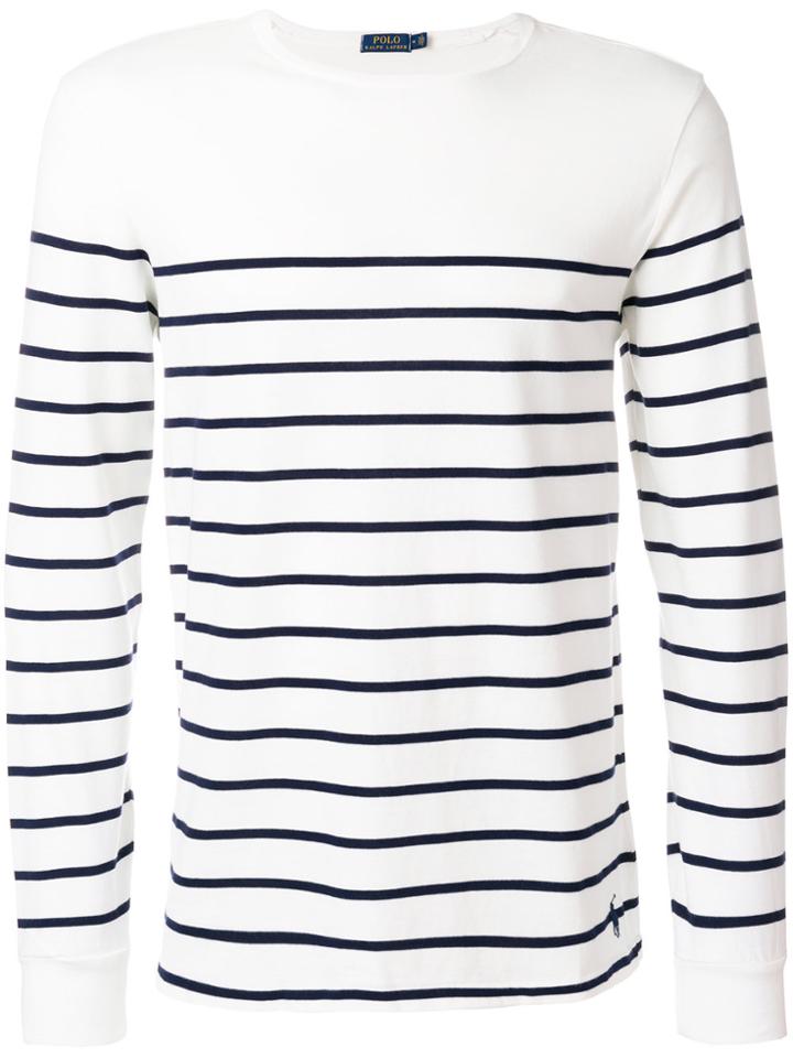 Polo Ralph Lauren Striped Long Sleeve Shirt - White