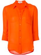 L'agence - Casual Shirt - Women - Silk - M, Yellow/orange, Silk