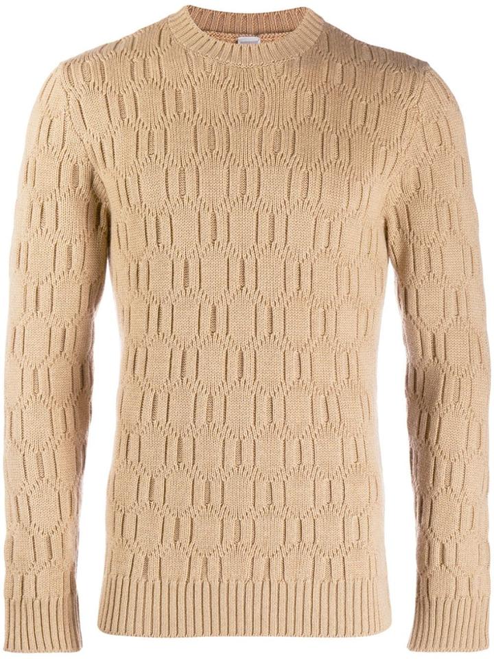 Eleventy Textured Knit Jumper - Brown