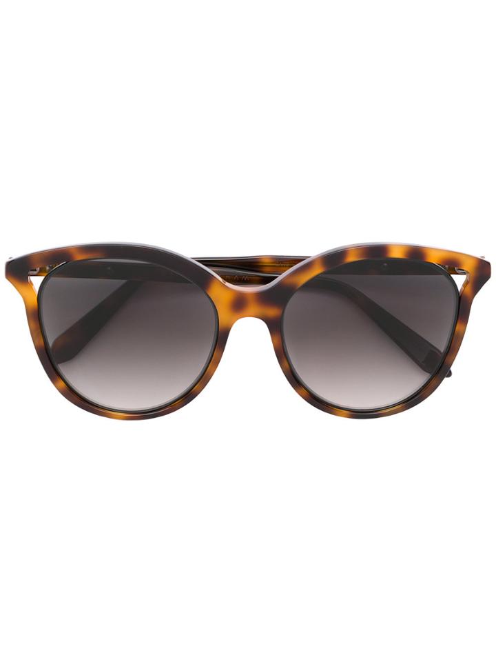 Victoria Beckham Patterned Cat Eye Sunglasses - Black