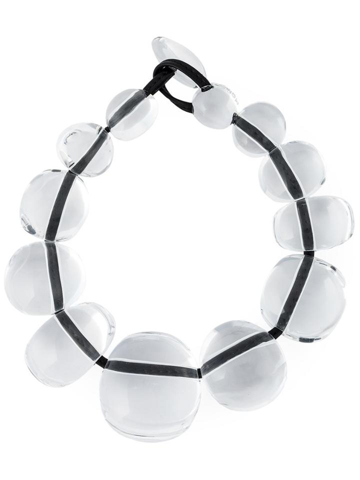 Monies Transparent Necklace - Nude & Neutrals