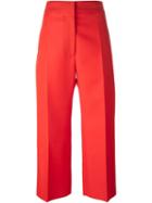 Marni Cropped Trousers, Women's, Size: 42, Red, Polyester