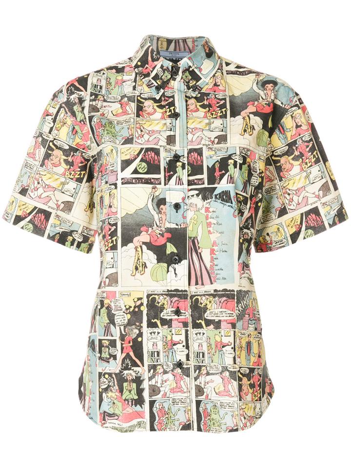 Prada Comic Book Print Shirt - Multicolour