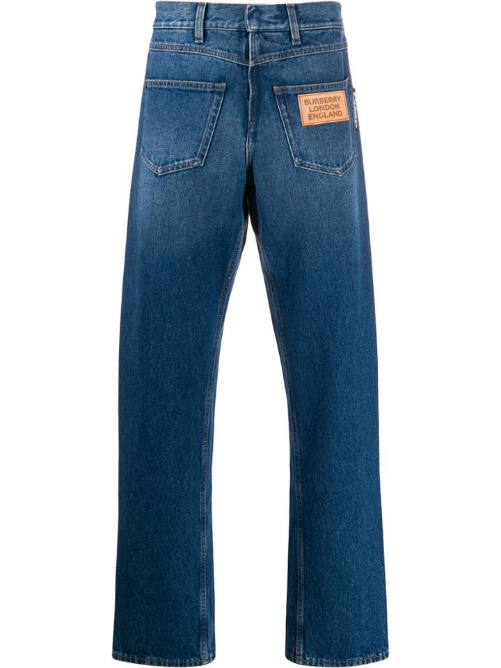 Burberry Deconstructed Straight-fit Jeans - Blue