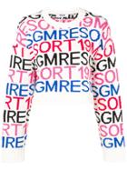 Msgm Logo Print Sweater - White