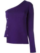 Jacquemus One Sleeve Cardigan, Women's, Size: 36, Pink/purple, Wool