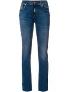 7 For All Mankind Turned-up Hem Jeans - Blue