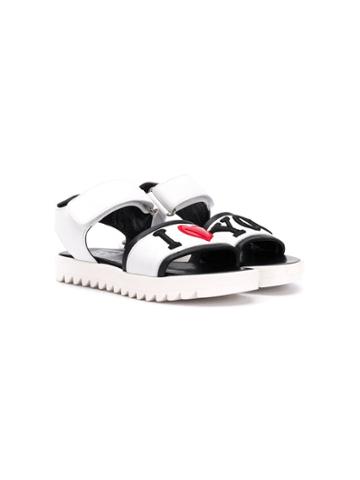 Am66 Teen I Heart You Sandals - White