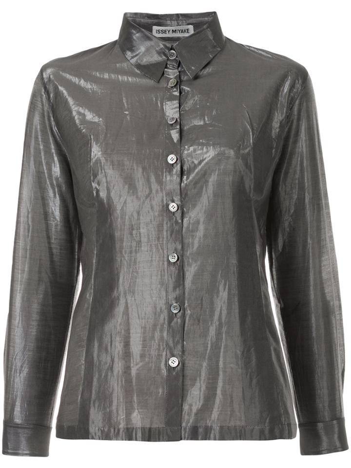 Issey Miyake Vintage Shimmery Shirt - Metallic