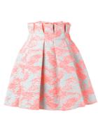 Msgm Porous Effect Pleated Skirt, Women's, Size: 40, Polyester/polyamide/metallic Fibre
