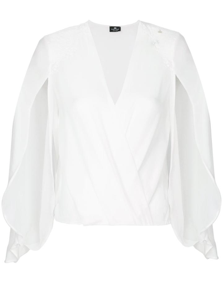Elisabetta Franchi Plunge Bodysuit - White