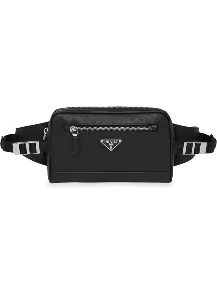 Prada Triangle Logo Belt Bag - Black