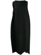 Issey Miyake Pleated Cocoon Dress - Black