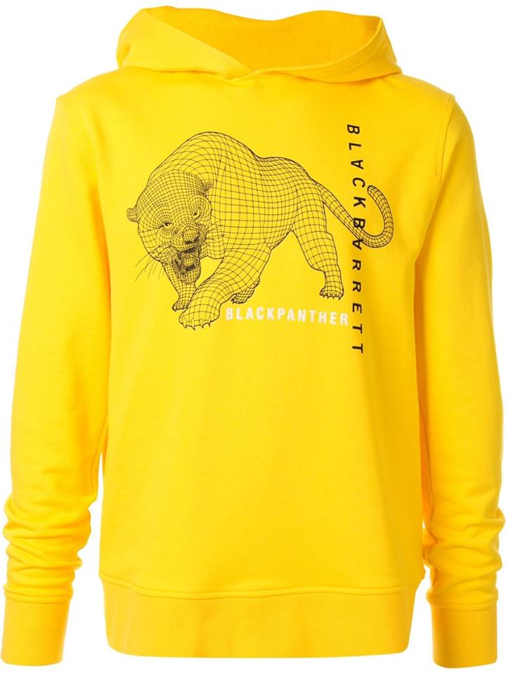 Blackbarrett Panther Print Hoodie - Yellow