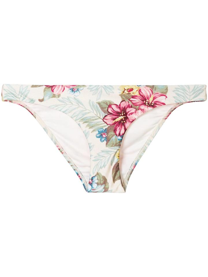 Zimmermann Hibiscus Floral Print Bikini - Neutrals