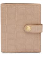Miu Miu Embossed Grid Logo Wallet - Brown
