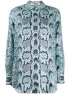 Roberto Cavalli Snake-print Blouse - Blue