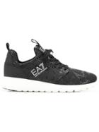 Ea7 Emporio Armani Logo Low Top Trainers - Black