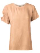 Uma Raquel Davidowicz - Round Neck Top - Women - Viscose - 40, Yellow/orange, Viscose