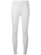Ermanno Scervino - Skinny Trousers - Women - Cotton/polyester/spandex/elastane - 40, White, Cotton/polyester/spandex/elastane