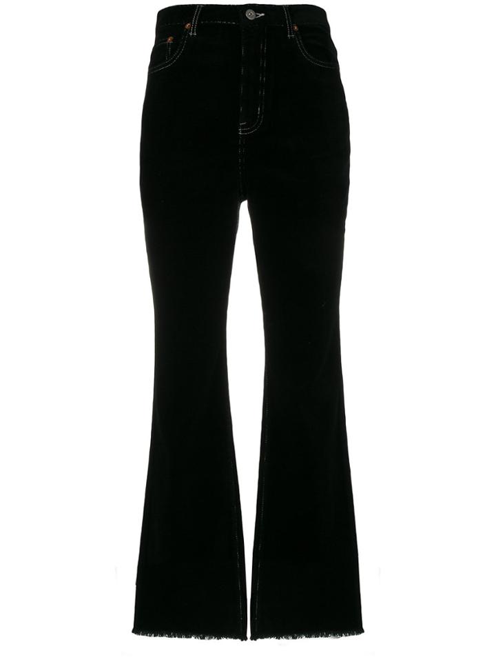 Neul Cropped Flared Trousers - Black