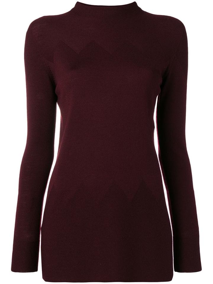 D.exterior Roll Neck Jumper - Red
