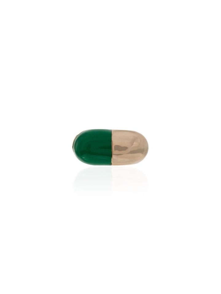 Alison Lou Pill Stud Earring - Green