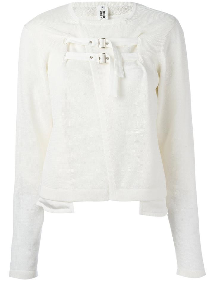 Comme Des Garçons Noir Kei Ninomiya Double Strap Jumper, Women's, Size: Medium, White, Cotton/polyester