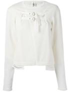 Comme Des Garçons Noir Kei Ninomiya Double Strap Jumper, Women's, Size: Medium, White, Cotton/polyester