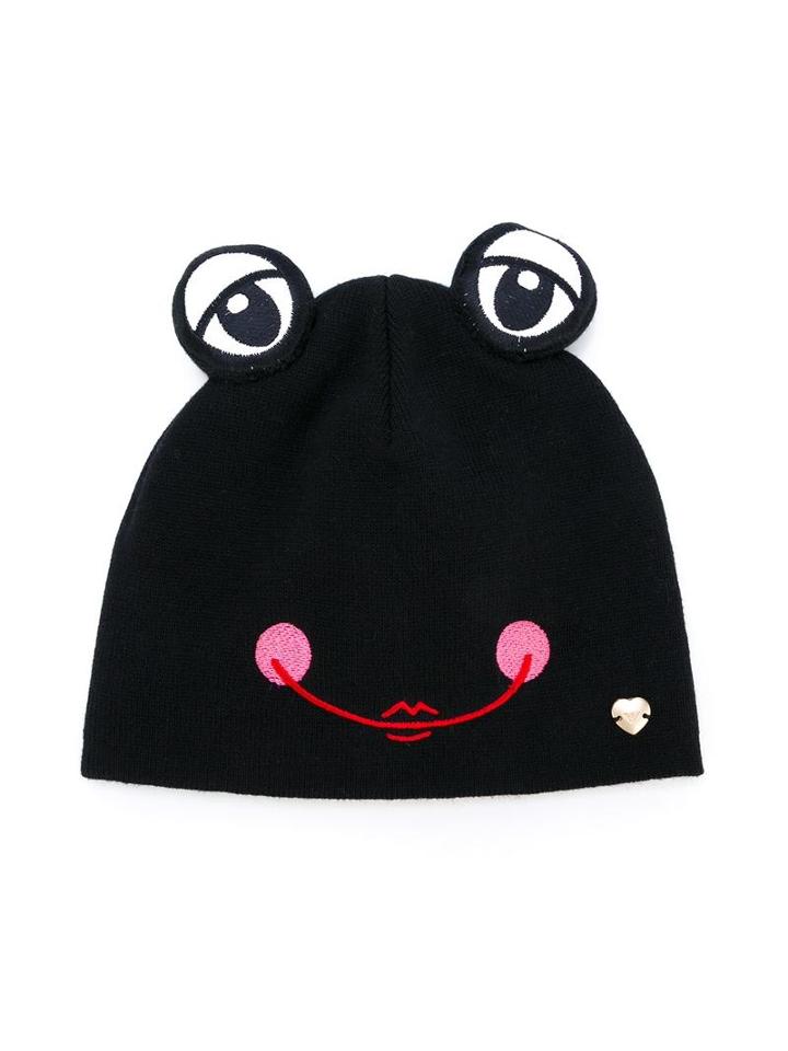 Armani Junior Hippo Beanie, Girl's, Size: 54 Cm, Blue