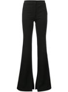 Tibi Flared Trousers, Women's, Size: 10, Black, Polyester/spandex/elastane/viscose