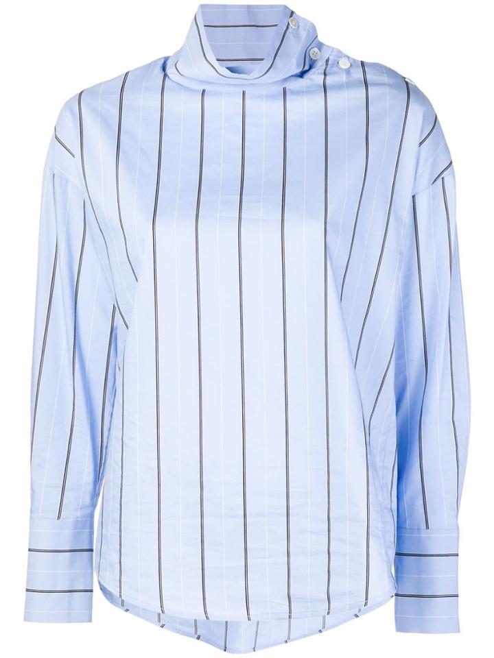 Tela Striped Turtleneck Shirt - Blue