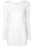 Ermanno Scervino Side Slit Sweater - White