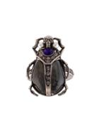 Alexander Mcqueen Beetle Ring, Women's, Size: 6, Metallic