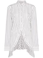 Y/project Striped Asymmetric Shirt - White/black Stripe