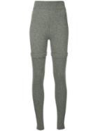 Muller Of Yoshiokubo High-waist Knitted Leggings - Grey