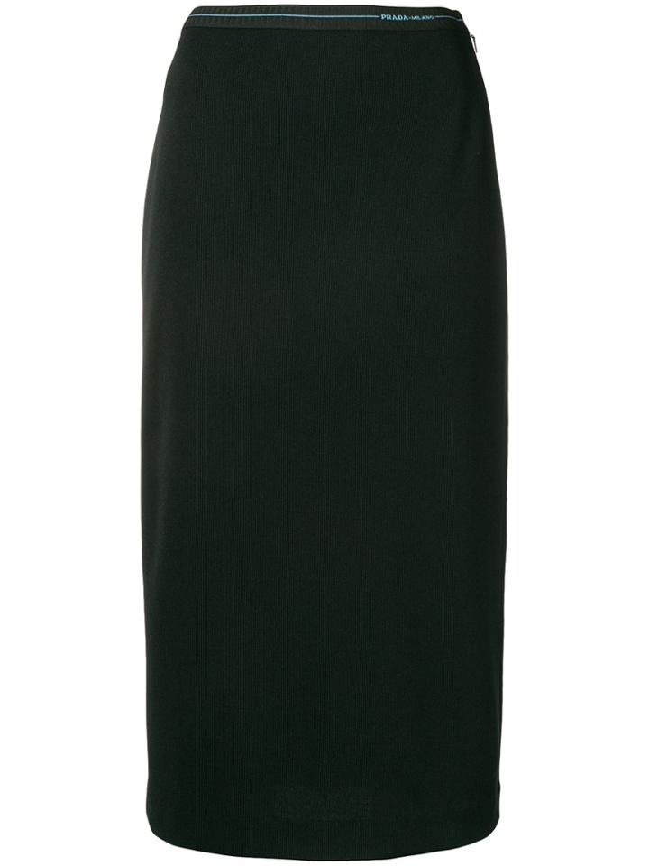 Prada Midi Skirt - Black