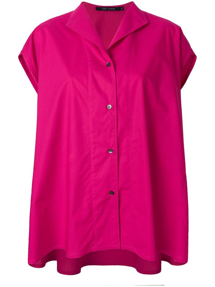 Sofie D'hoore Wide V-neck Shirt - Pink & Purple