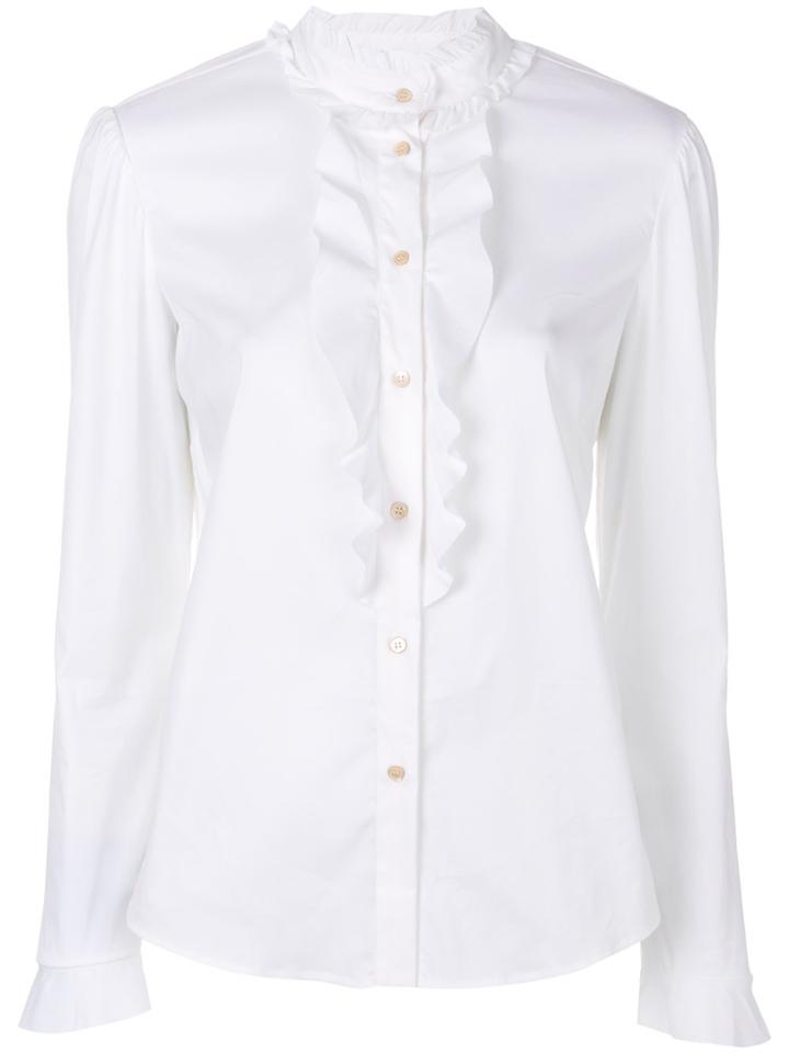Red Valentino Frill Front Shirt - White