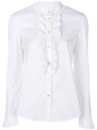 Red Valentino Frill Front Shirt - White