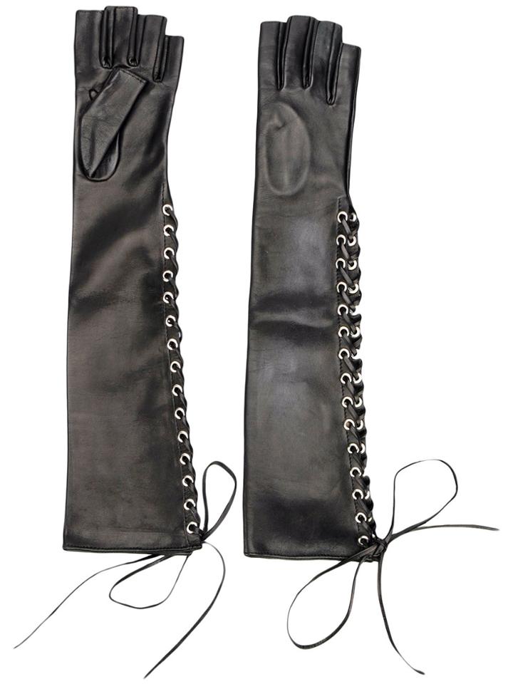 Manokhi Long Laced Gloves - Black