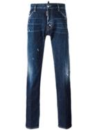 Dsquared2 Dean Whisker Detail Jeans - Blue