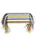 Ports 1961 Striped Fringe Clutch Bag - Multicolour