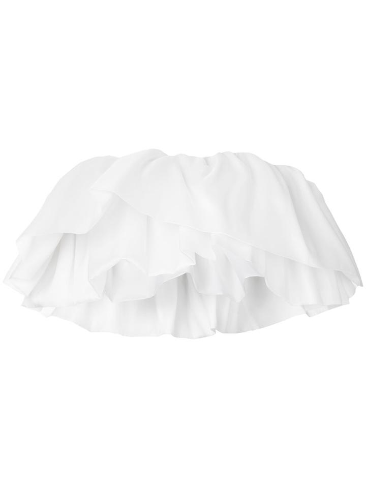 Bambah - Double Ruffle Top - Women - Silk Organza - 12, White, Silk Organza