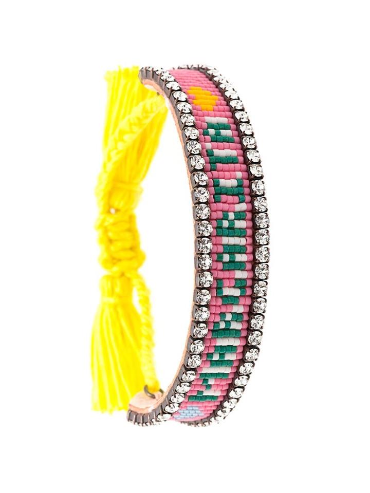 Shourouk 'margarita' Tassel Bracelet, Women's, Pink/purple