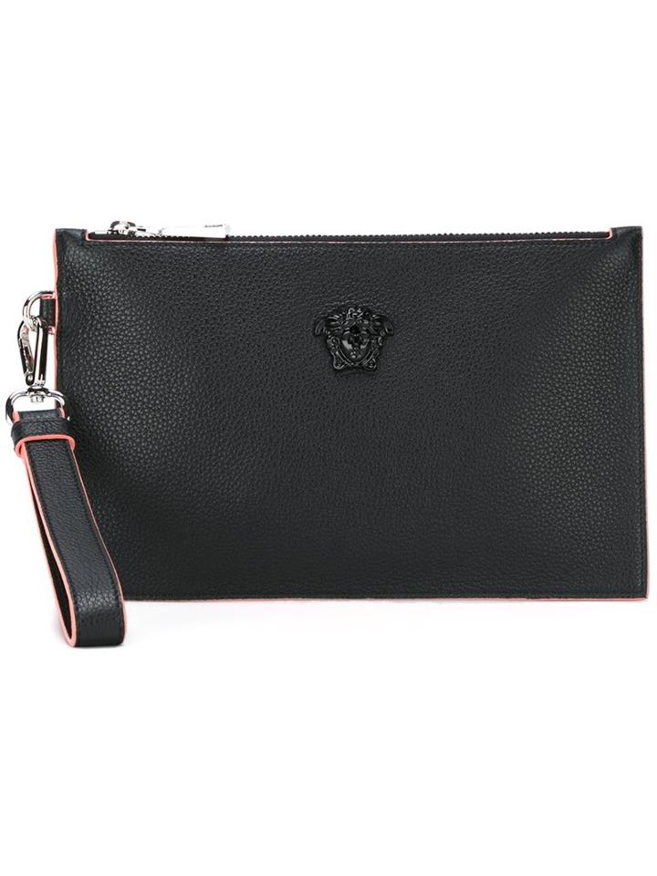 Versace 'palazzo Medusa' Clutch, Women's, Black