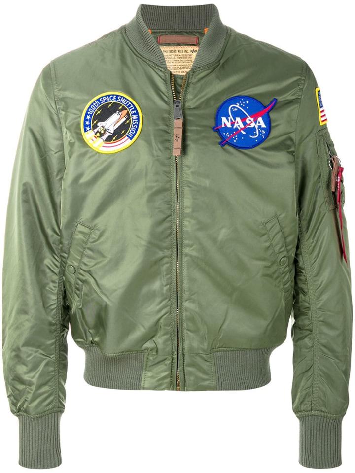 Alpha Industries Badge Bomber Jacket - Green