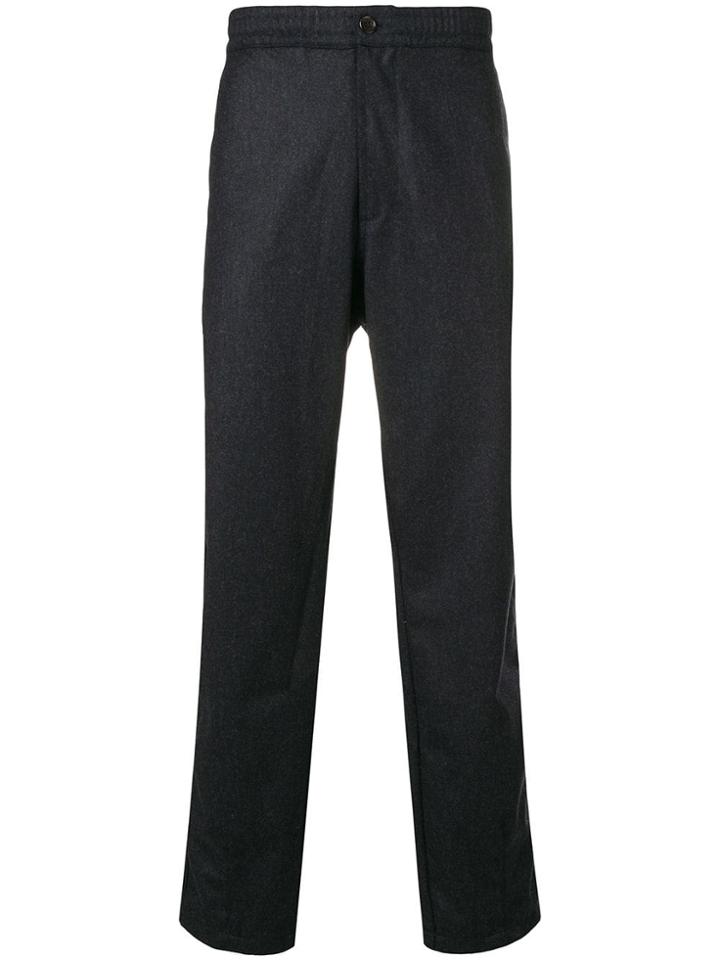 Universal Works Elasticated Waist Straight Trousers - Blue