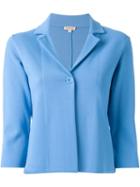 P.a.r.o.s.h. 'ritz' Cropped Jacket, Women's, Size: Small, Blue, Viscose/spandex/elastane/polyamide